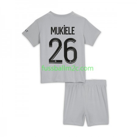 Fußballtrikots Paris Saint-Germain Mukiele 26 Kinder Auswärts Trikotsatz 2022-2023 Fußballtrikots Paris Saint-Germain Mukiele 26 Kinder Auswärts Trikotsatz 2022-2023